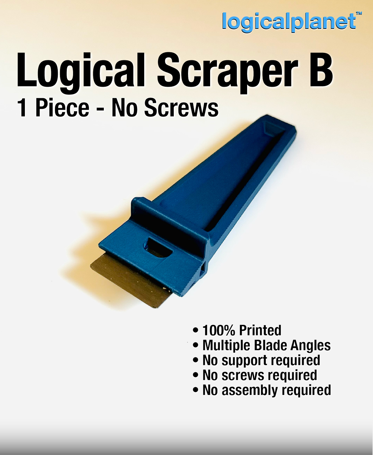 Logical Scraper B – 1 piece, no screws, no assembly
