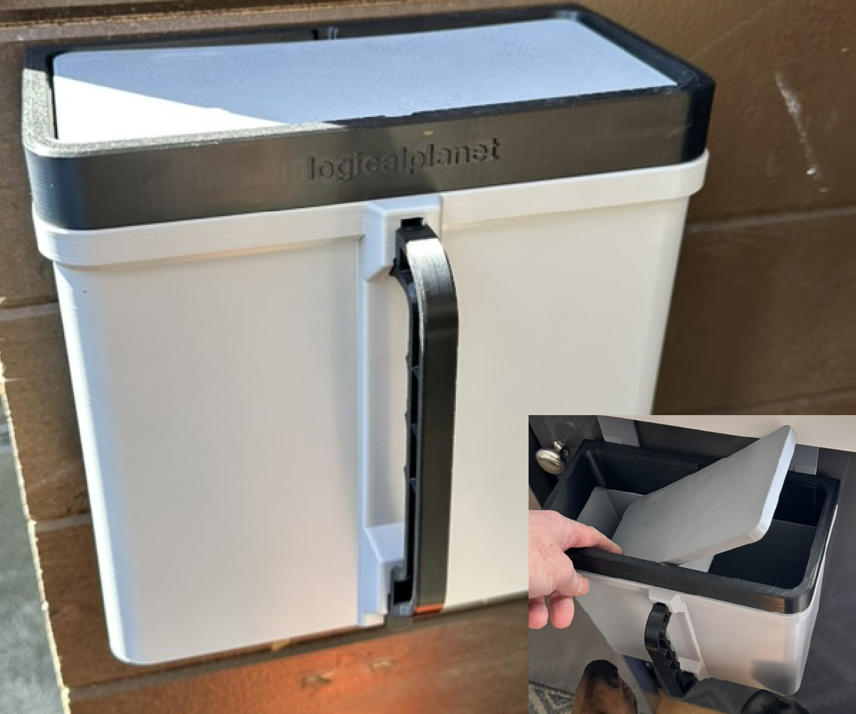 Logical Wall Bin — A Compact, Removable Bin That Opens Itself